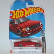 Hot Wheels Mercedes Benz 89 560 SEC AMG Red 2024 HW Modified 1/64 Diecast