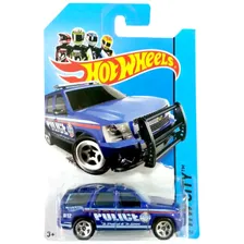 Коллекционная модель полицейского автомобиля Chevy Tahoe 2007 - HW City 2014, синяя, Hot Wheels, Mattel [BFC59]