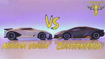 HOT WHEELS LAMBORGHINI CENTANARIO VS NISSAN VISION 2020 CONCEPT | JonRacer3