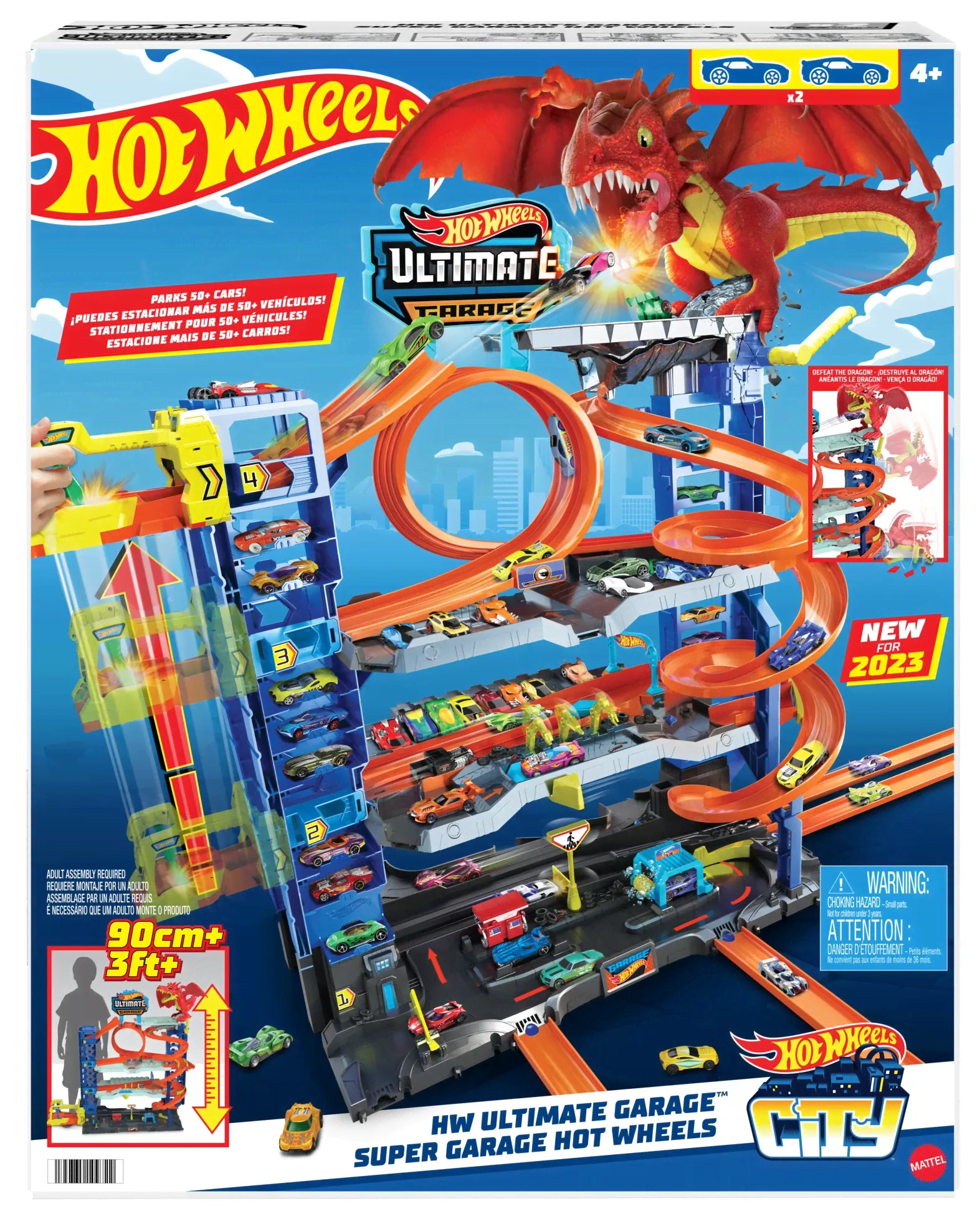 MATTEL Hot Wheels City Ultimate Garage Mega Garaż Smoka