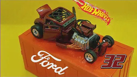 Hotwheels Ford Coupe 32 Hot Rod. Custom 32 Ford coupe. The Black Widow.