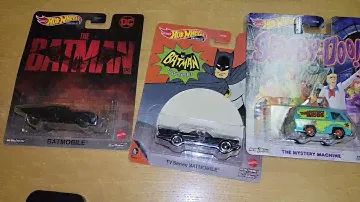 hot wheels pop culture 2022 premium 1966 tv series batmobile new movie & scooby doo mystery machine