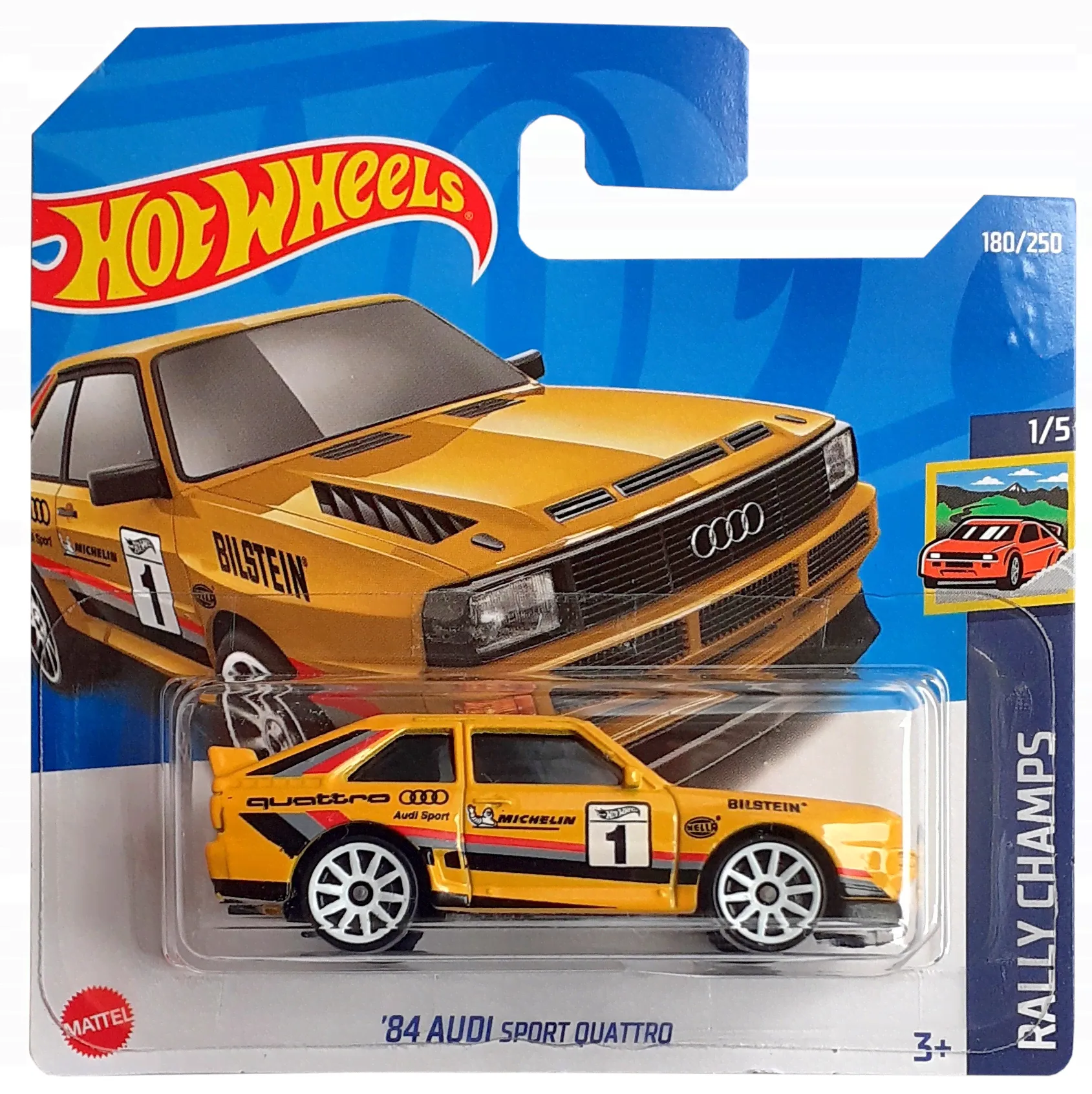 HOT WHEELS '84 AUDI SPORT QUATTRO RALLY CHAMPS 1/5