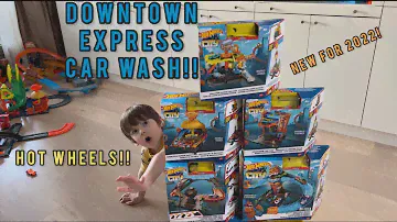 DOWNTOWN EXPRESS CAR WASH!!  THE NEWEST CAR WASH SET FOR HOT WHEELS!  CLEAN IT ON UP!  NEW FOR 2022!