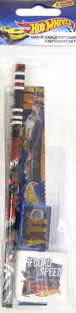 Набор канцелярский 4 предмета Hot Wheels (HWGB-US1-5020-H)