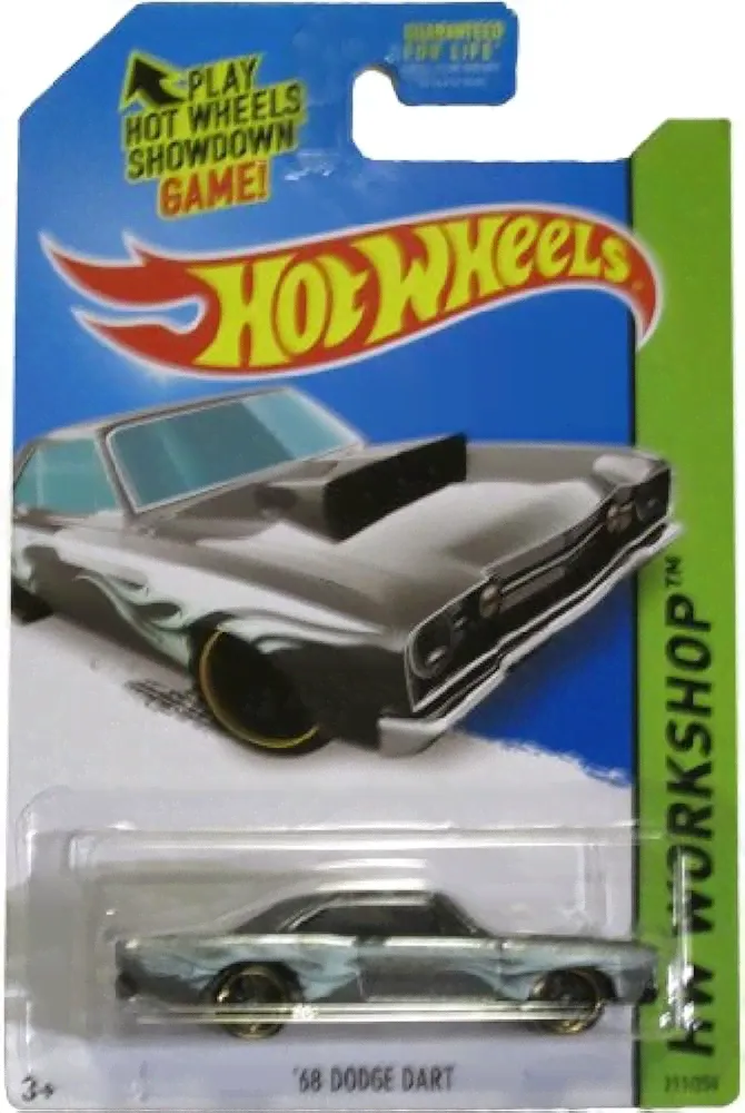 Дартс Hot Wheels 2014 Heat Fleet Hw Workshop Grey '68 Dodge Dart 211/250-0