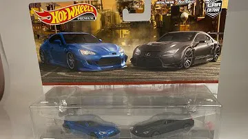 2023 Pack DOBLE. Hot Wheels Premium, Car Culture. PANDEM SUBARU BRZ y LEXUS RC F GT3.