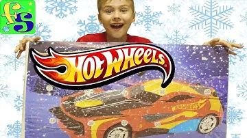 Hot Wheels САМЫЙ ОГРОМНЫЙ адвент календарь своими руками / видео для детей #FastSergey
