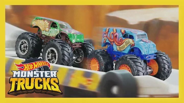 Monster Trucks против Cars | Epic Downhill Race! | Monster Trucks | @HotWheelsRussia  3+