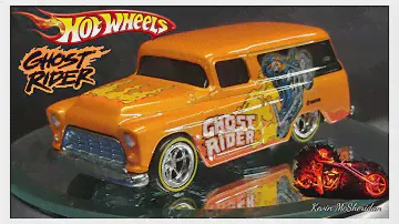 Hot wheels 55 Chevy Panel van! Ghost rider!
