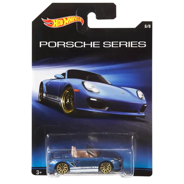 Юбилейная машинка Hot Wheels Porsche Boxster Spyder, синяя, 1:64-0