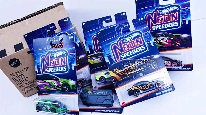 Unboxing Hot Wheels NEON Speeders Themed Case