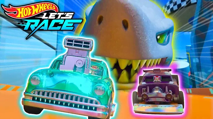 Giant Shark Chases Hot Wheels Racers to the Ultra Car Wash! 🦈🧼 | Hot Wheels Let's Race
