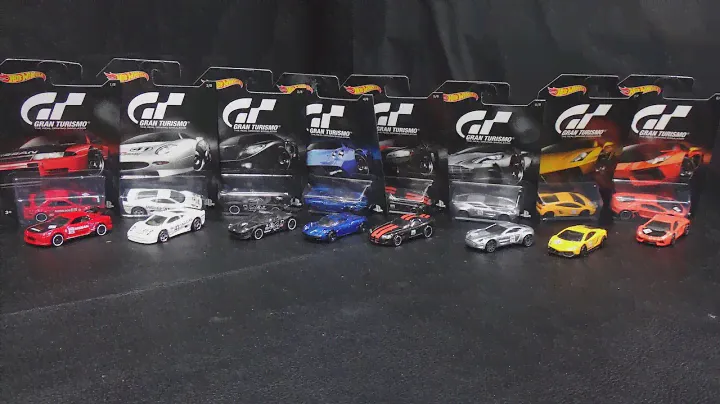 Hot Wheels Gran Turismo 8-Car Set Nissan Skyline, Jaguar, Ford GT, Pagani, Aston Martin, Lamborghini
