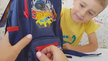 Рюкзак дошкольный Kite Kids 29х23х9 см 6 л Синий Hot Wheels (HW19-559XS)