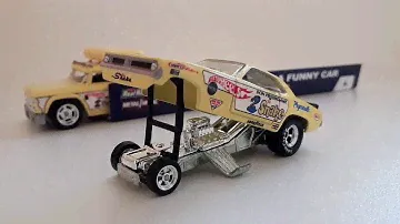 Hotwheels team transport:Plymouth cuda funny car retro rig!