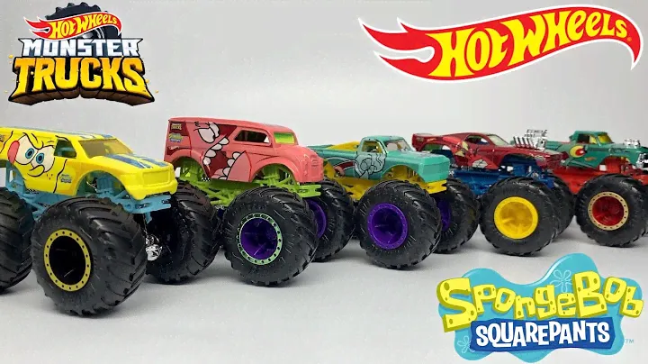 HOT WHEELS SPONGEBOB MONSTER TRUCKS REVIEW!