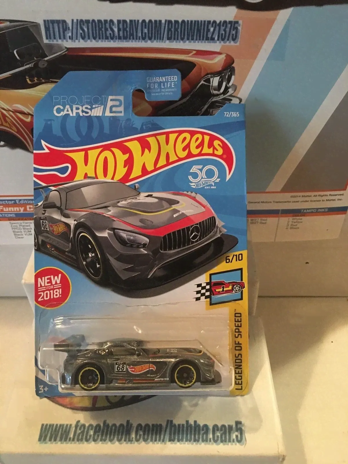 2018 Hot Wheels '16 Mercedes-AMG GT3 72 Legends of Speed