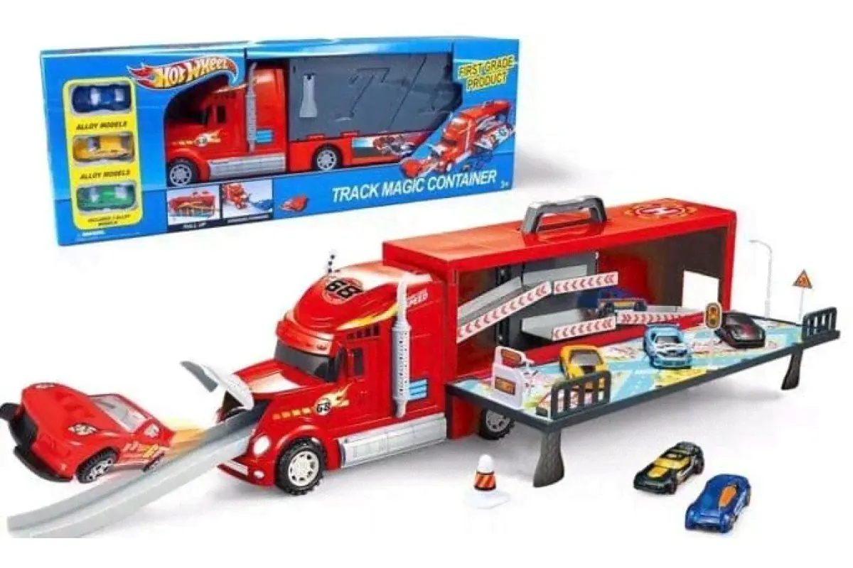 Грузовик Hot Wheels с машинками