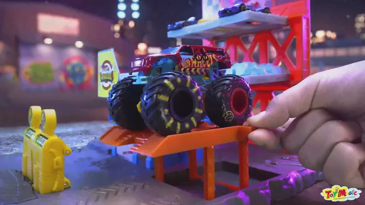 Hot Wheels Monster Trucks Blast Station HFB12 - ToyMagic Malta