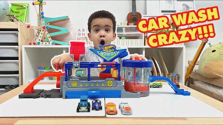 Adrian Goes Car Wash Crazy With The Hot Wheels Mega Car Wash Color Shifters City Play Set!