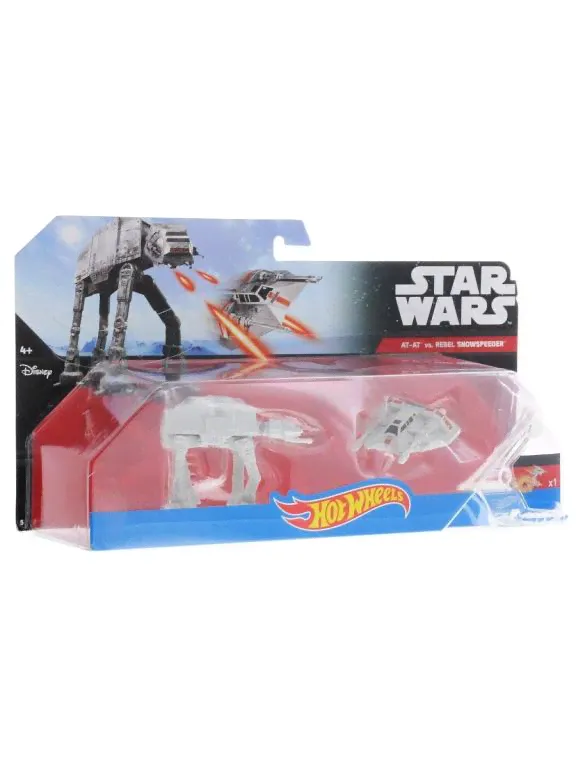 Hot Wheels Star Wars Звездные корабли AT-AT vs Rebel Snowspeeder STAR WARS!.-0