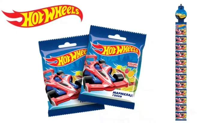 Мармелад Hot Wheels дЖу-джУ-дЖув ассорти 25г*24-0