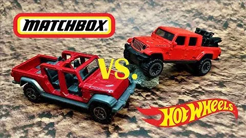 Hot Wheels vs Matchbox 2020 Jeep Gladiator Comparison and We Race 'Em