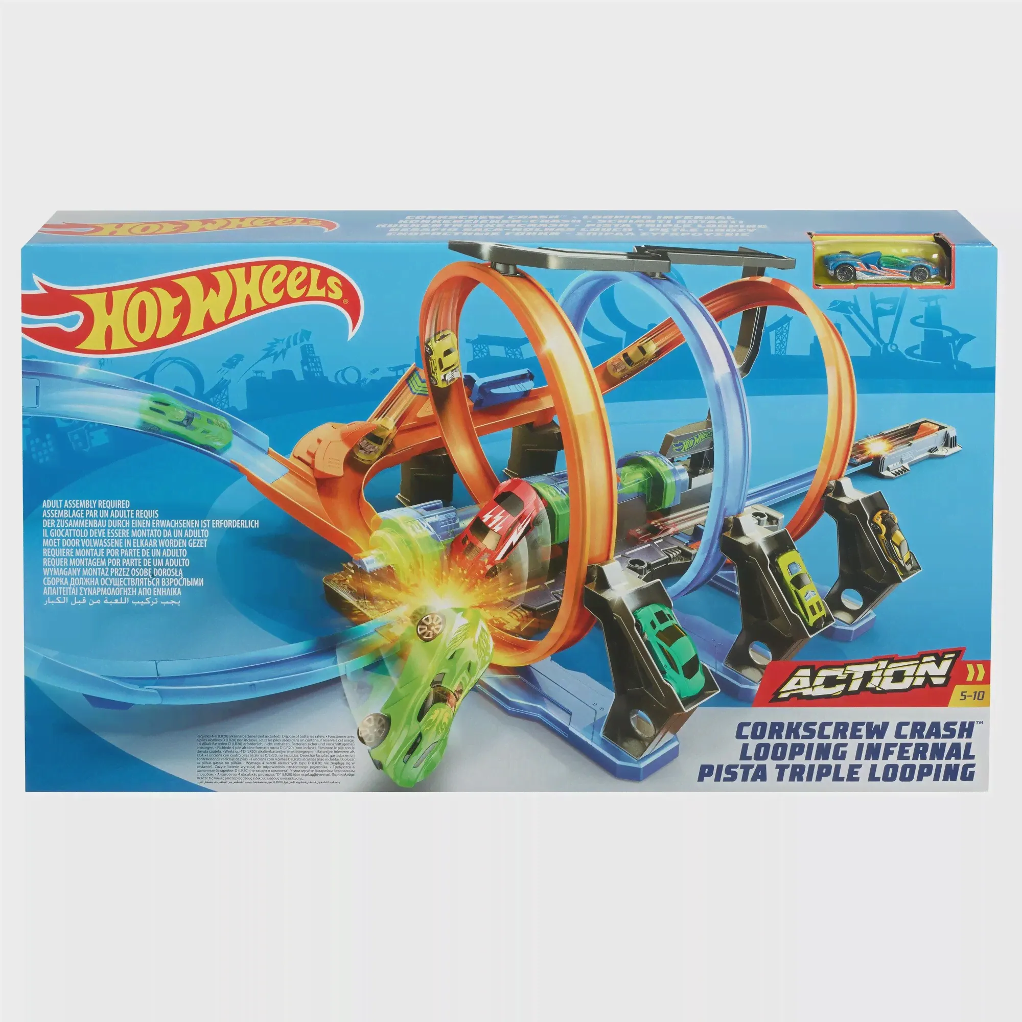 Трек HOT wheels FTB65 Винтовое столкновение-0