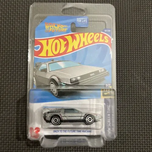 Hot Wheels Silver BACK TO THE FUTURE TIME MACHINE DMC-12 Delorean Flux Capacitor-0