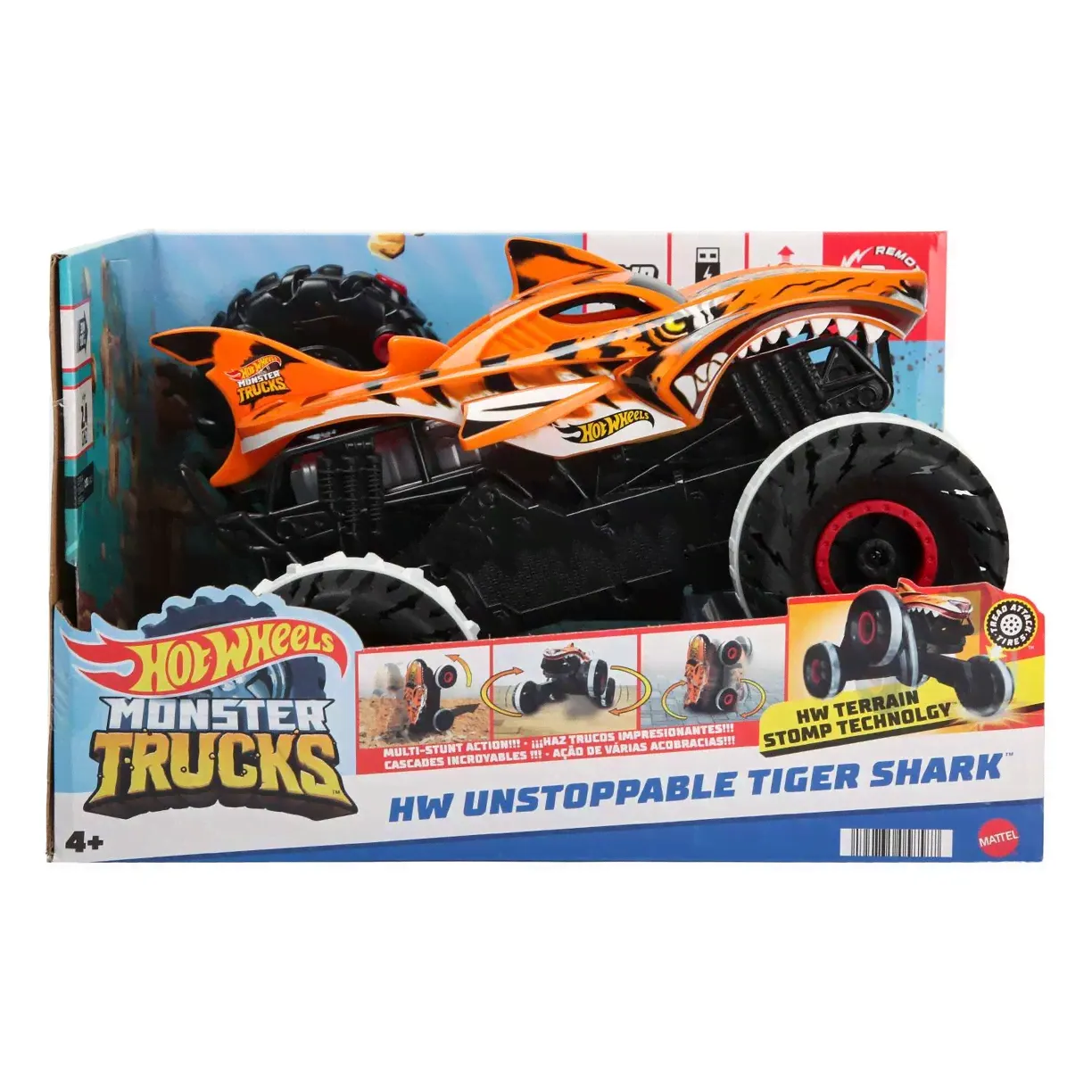 Машинка на РУ Hot Wheels Monster Trucks Tiger Shark HGV87-0
