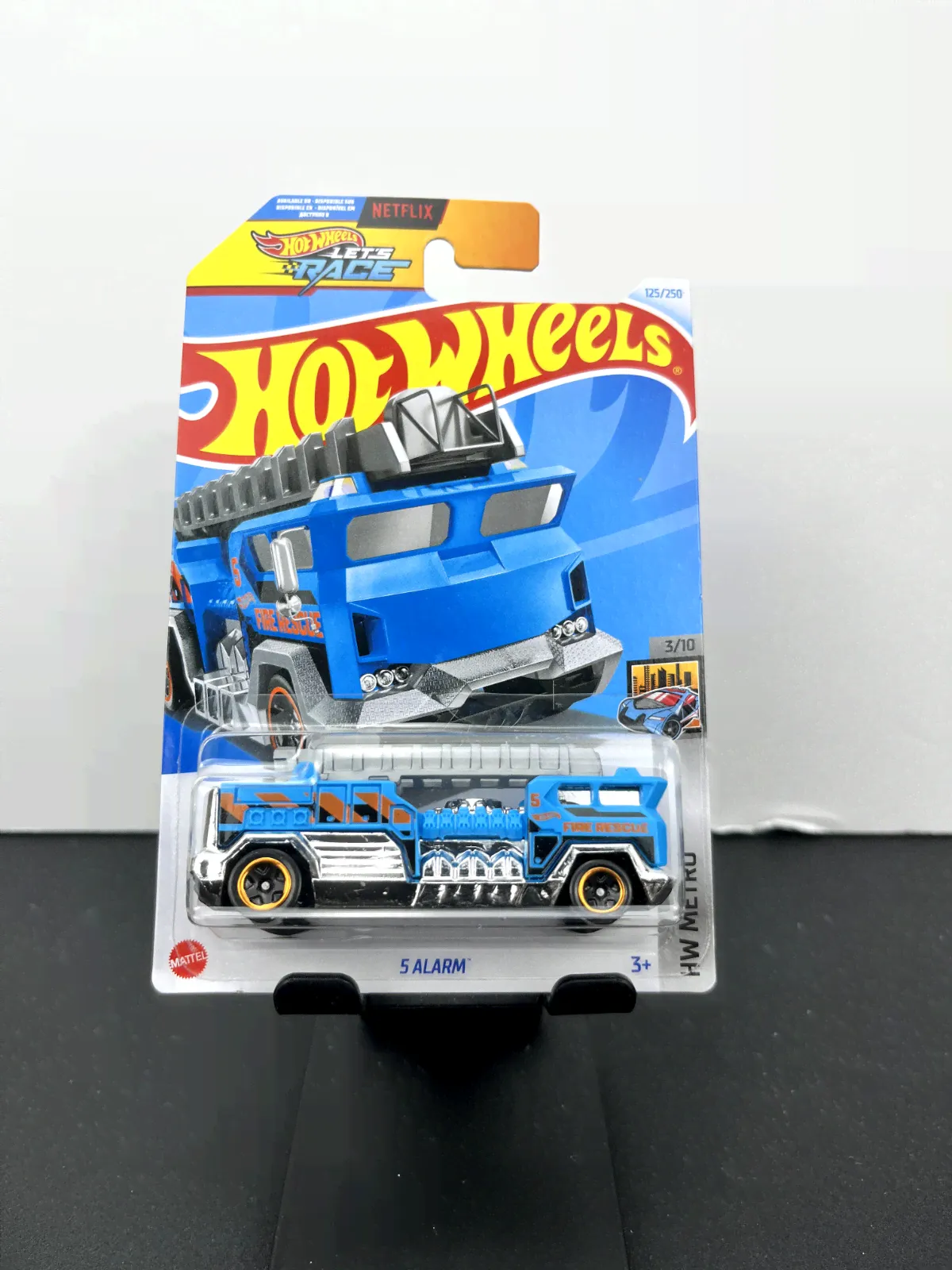 Hot Wheels 2024 Mainline L Case HW Metro 5-Alarm Blue HW Lets Race #125