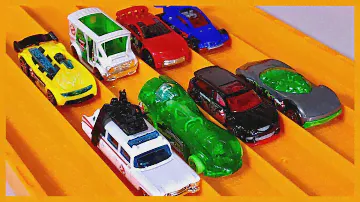 Ghostbusters 8 Car Set Track Test & Review Hot Wheels