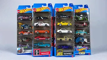 Opening NEW 2022  Hot Wheels 5-Pack! Nightburnerz! Ford Mustang! HW Exposed Engines!