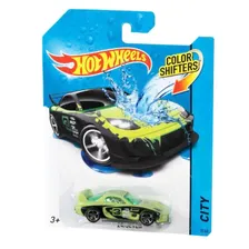 Модель автомобиля Mitsubishi Lancer Evolution X, изменяющая цвет: желтый-в-синий, из серии 'Color Shifters', Hot Wheels, Mattel [BHR35]