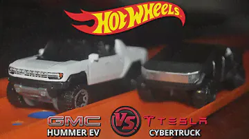 Hot Wheels | GMC Hummer EV VS Tesla Cybertruck | Drag Race