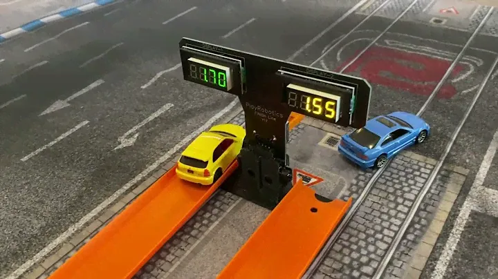 Hot Wheels diecast racing timing system start gate and finish line sesnors
