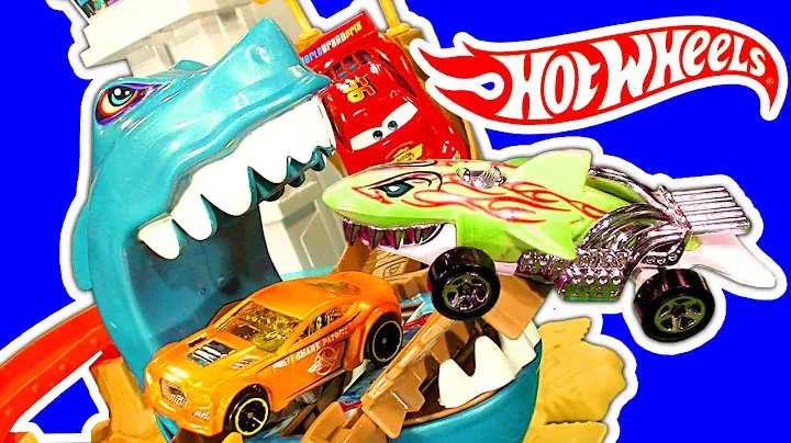 Hot Wheels Sharkport Showdown Color Shifters Shark & Dinosaur Attack