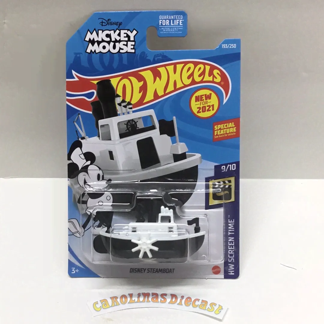 2021 hot wheels #193 Disney Steamboat Mickey Mouse 122E