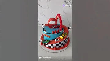 Оформление торта в стиле Hot Wheels