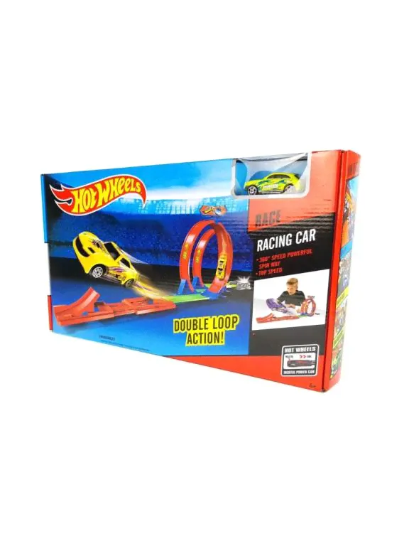 Гоночный трек Хот Вилс Hot Wheels двойная мертвая петля, трамплин Divi.-0