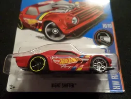 HW HOT WHEELS 2016 HW RACE TEAM 10/10 NIGHT SHIFTER RED HOTWHEELS VHTF