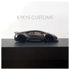 Hot Wheels LB-WORKS LAMBORGHINI HURACAN in Metallic Grey (Custom) w/ Black Rims