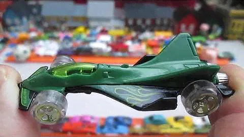 Green Cloud Cutter 2023 Hot Wheels Toy Car Unboxing & Review Sky Show Series Green Plane Clear Tires