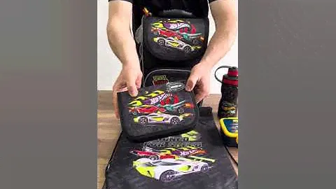 Шкільний набір Kite Hot Wheels (рюкзак, пенал, сумка, ланчбокс, пляшка) SET_HW24-501S