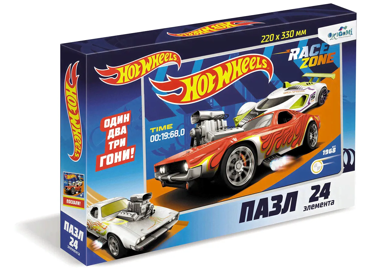 Пазл 24 Территория гонки. Hot Wheels.