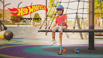 Spartan Hot Wheels 2-Wheel Children's Folding Scooter
