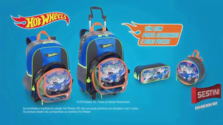 Rabisco Papelaria - Mochila Hot Wheels Sestini 2016
