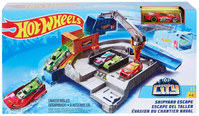 Треки, авторалли и парковки Hot Wheels Сити Побег с судостроительной верфи GGF90