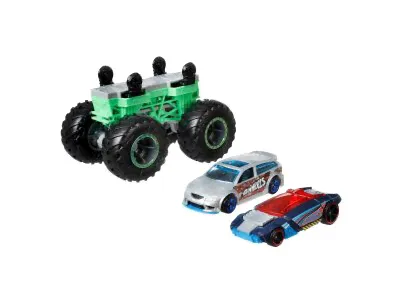 Набор игровой Hot Wheels Monster Trucks Создатель Монстр Траков (2 машинки 1:64 и колесная база) в ассорт.-0